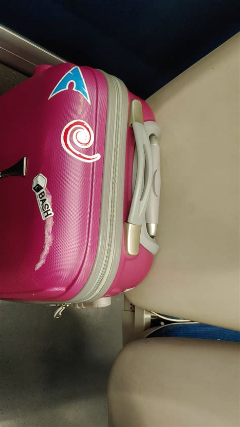 My Mom Took My Linux Stickers To Hide Scratches In Her Suitcase R