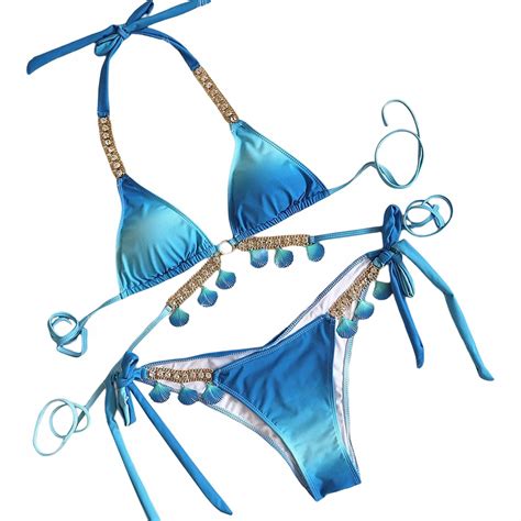 Seksowne bikini strój kąpielowy damskie stroje kąpielowe zestaw bikini push up stringi