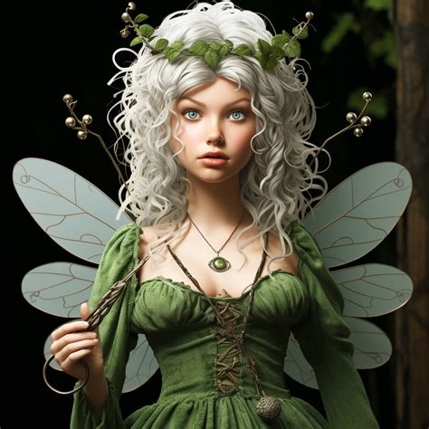 Enchanting Forest Fairy With Realistic Portrait And Gorgeous Blonde Hair 5 2 Ft PromptDen