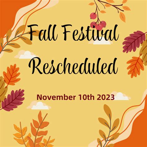 Fall Festival Rescheduled To November Th Cedars International