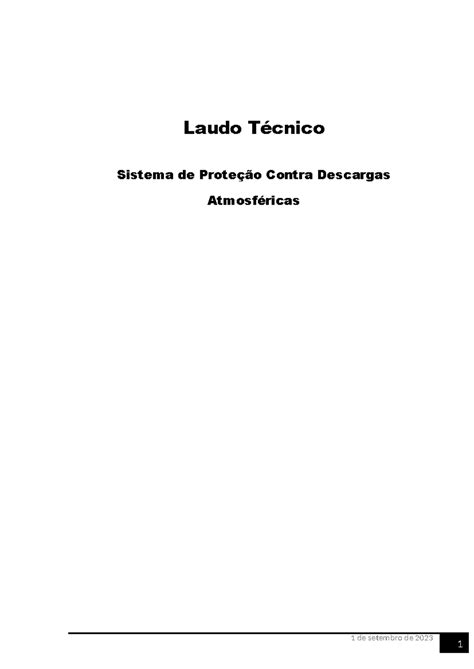 Modelo Laudo T Cnico Spda De Setembro De Laudo T Cnico