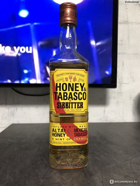 Настойка полусладкая ООО Омсквинпром "Сиббиттер мёд и табаско ...