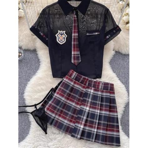 Jual Lingerie Cosplay Siswa Seragam Rok Mini Set Baju Cosplay A Jakarta Utara Violetfire
