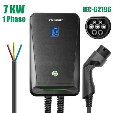 LEFANEV 7kw 32A Monophasé Chargeur VÉ Wallbox Borne de Recharge avec