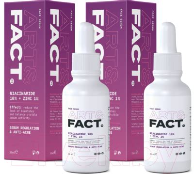 Art&Fact Niacinamide 10% + Zinc 1% (2x30мл) Сыворотка для лица купить в ...