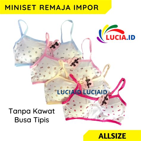 Jual Bra Miniset Remaja Import Eloise Busa Tipis Non Kawat Wanita