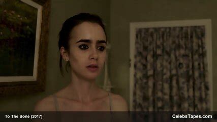 Lily Collins Nude Side Boob