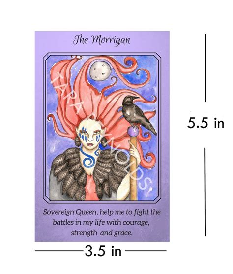 The Morrigan Art Prayer Card Pagan Art Celtic Goddess Art Etsy