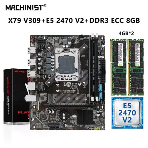 MACHINIST X79 Motherboard Combo Set Kit LGA 1356 Processador CPU