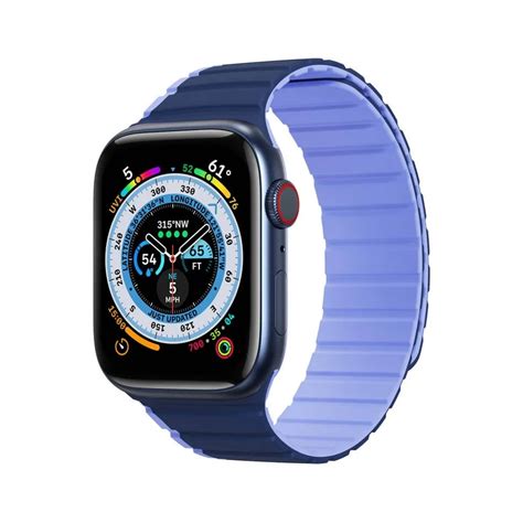 Kellarihm Apple Watch 42 49mm Silikoon Dux Ld Tumesinine