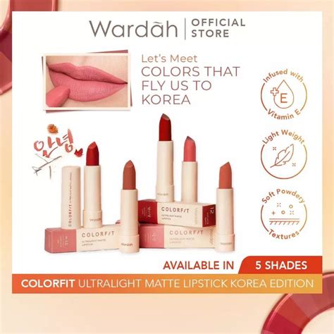 Jual Wardah Colorfit Ultralight Matte Lipstick Korean Limited Edition