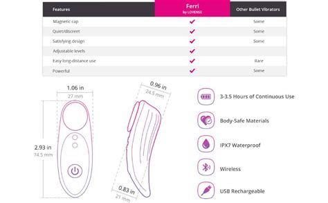 Amazon.com: LOVENSE Ferri Wearable Magnetic Panty Vibrator, Long ...
