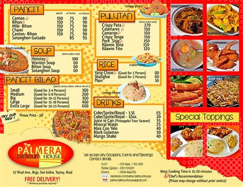 Palmera Dimsum House Restaurant And Catering Taytay Rizal