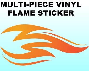 Hot Rod Flames Vinyl Decal Etsy