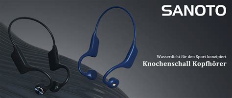 SANOTO Knochenschall Open Ear Kopfhörer Bluetooth 5 0 Sport Bone