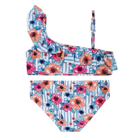 Ripley TEENS BIKINI H O WEAR UV FLORES UN HOMBRO Y VUELO
