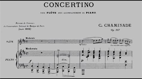 Concertino Pour Flûte Et Piano Op 107 Cecile Chaminade Flute Kirio