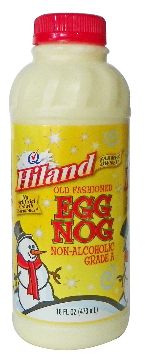 Hiland Egg Nog 16oz Hiland Dairy