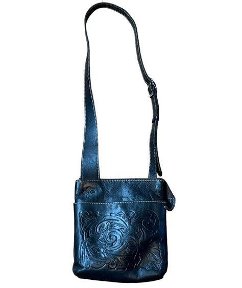 Other Patricia Nash Stipes Sling Tooled Leather Crossbody Bag Grailed