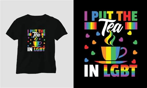 Premium Vector Gay T Shirt Or Poster Design With Lgbt Flag Rainbow Etc