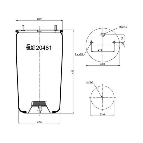 febi | 20481 | Air Spring without piston | bilstein group partsfinder ...