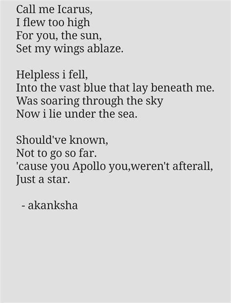 Icarus To Apollo Greek Mythology Quotes Words Quotes Mythology Poetry