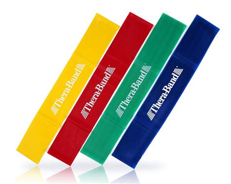 Buy TherabandResistance Band Loop Set, Pack of 4, 18 Inch Band Loop Kit ...