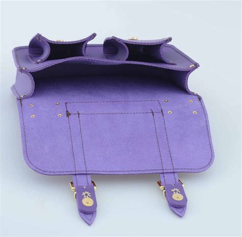 Micro Gold Lotus Mini Leather Satchel Grafea