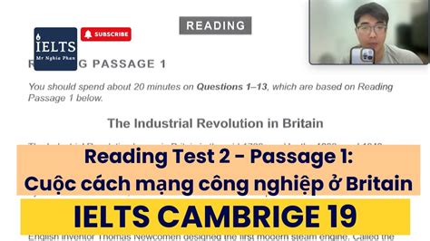 CAM 19 Reading Test 2 Passage 1 The Industrial Revolution In