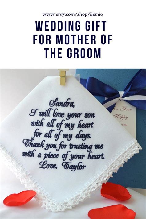 Mother Of The Groom Gift From Bride Personalized Embroidered Etsy