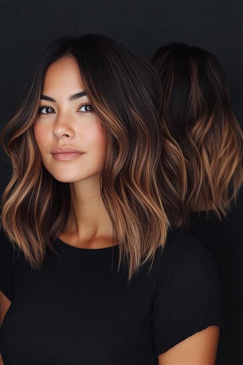 Low Maintenance Brunette Balayage Ideas Brunette Hair Color Baylage Hair Short Hair Balayage