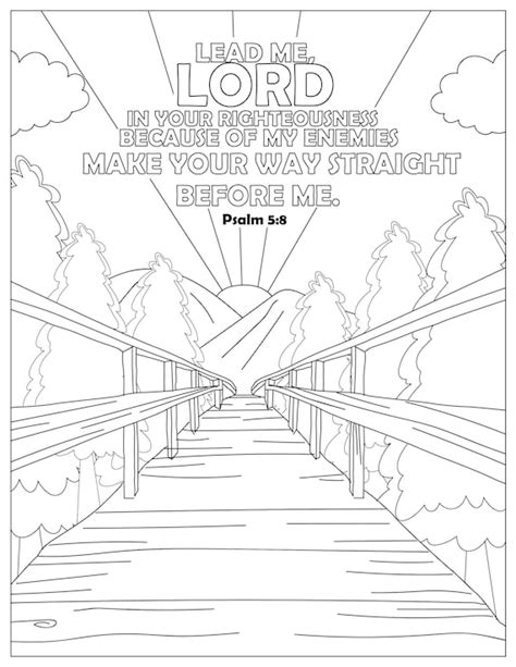 Psalm 58 Coloring Pages For Adults 1 Printable Coloring Etsy