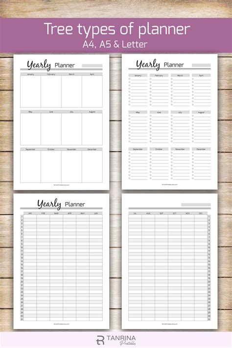 Printable Year Planner