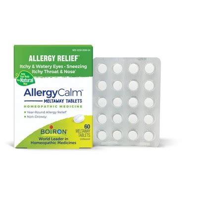 Allergycalm By Boiron Homeopathic Medicine For Allergy Relief - 60 ...