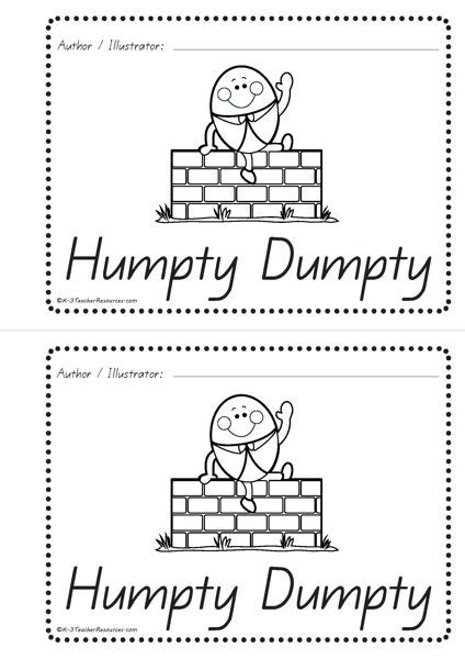 Humpty Dumpty Free Printable Book Free Templates Printable