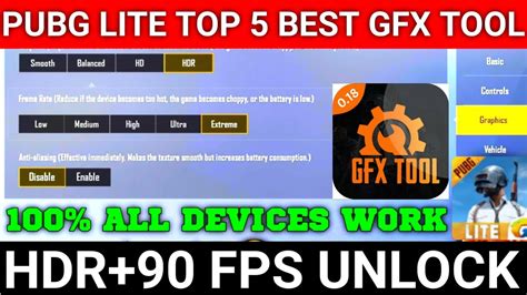 Pubg Lite Top Best Gfx Tool Pubg Mobile Lite Hdr Graphics Gfx Tool