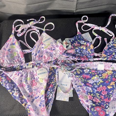 Hurley Swim Nwt Hurley X Love Shack Fancy 2 Piece Reversible Bikini