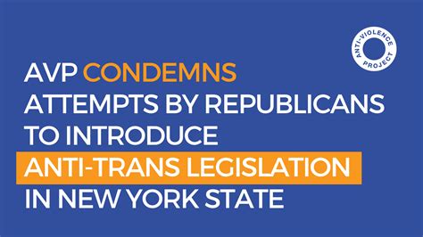 Avp Condemns Attempts By Republican New York State Legislators To Introduce Anti Trans Bills