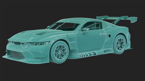 Ford Mustang GT3 2024 Template 3D Model By DSGStudio