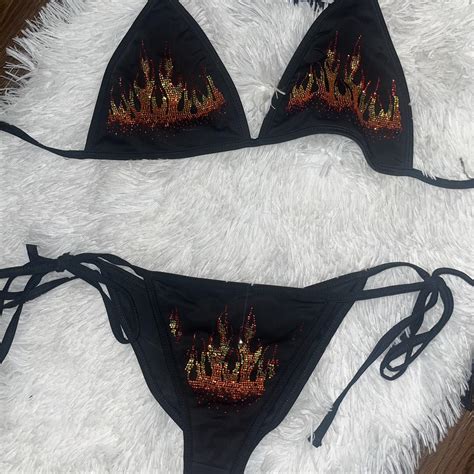 Bikini Bathing Suit Sizes Small Large Crystals Depop