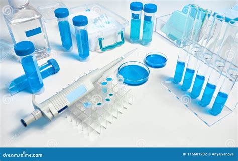 Scientific Background With Setup For An Experiment Stock Photo Image