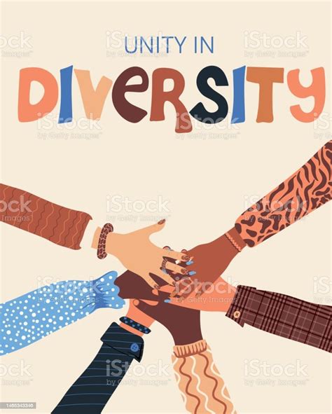 Unity In Diversity Group Of Diversity Skin Hands Touching Each Other