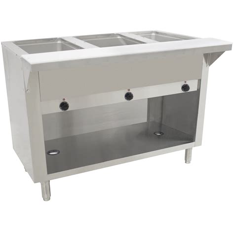 Advance Tabco SW 3E 240 BS Three Pan Electric Hot Food Table With Enclosed Base Sealed Well