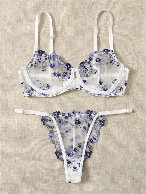 Badu Bg Ellolace Fairy Sexy Lingerie Floral Fancy Underwear