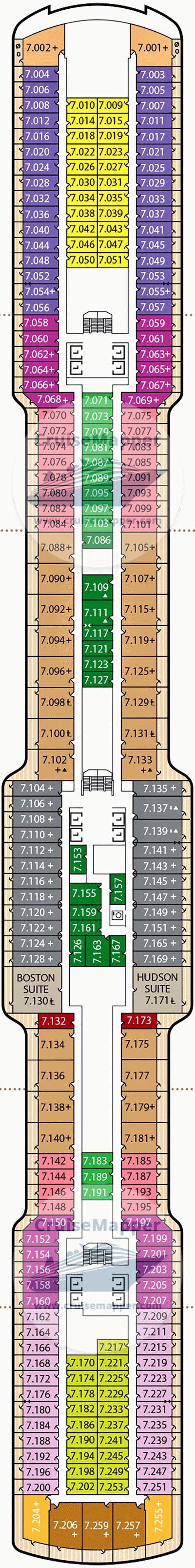 Queen Anne deck 7 plan | CruiseMapper