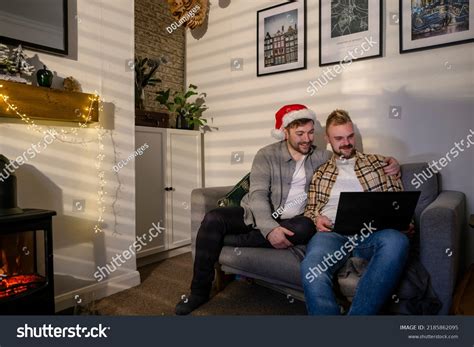 Lgbtqi Same Sex Male Couple Sitting Stock Photo Shutterstock