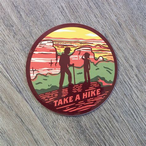 Take A Hike Sticker Vinyl Sticker Hiking Sticker Etsy
