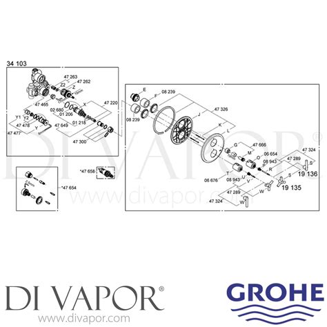 Grohe Atrio Jota Thermostat Bath Shower Mixer Spare Parts