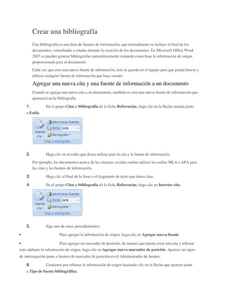 Docx Crear Una Bibliograf A En Word Dokumen Tips