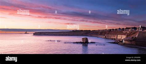England Northumberland Seaton Sluice Sunrise At Charlies Garden A